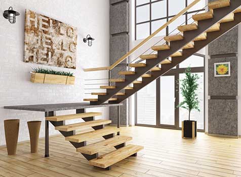Indoor and outdoor staircases